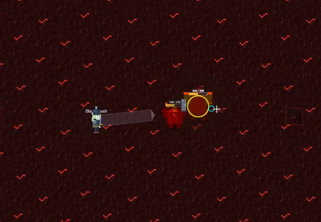 Combat - Blade Rush ability in red zone